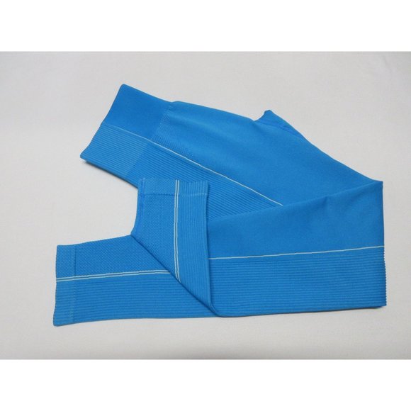 Women's blue seamless compression workout leggings, like Gymshark - Picture 3 of 12